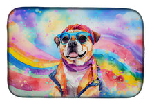 Load image into Gallery viewer, Pug Hippie Dawg Dish Drying Mat