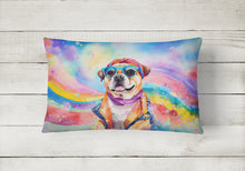 Load image into Gallery viewer, Pug Hippie Dawg Fabric Decorative Pillow