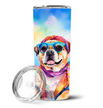 Load image into Gallery viewer, Pug Hippie Dawg Stainless Steel Skinny Tumbler