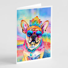 Load image into Gallery viewer, Pug Hippie Dawg Greeting Cards - Blank Note Cards – 8-Pack of Artist-Designed Cards with Envelopes
