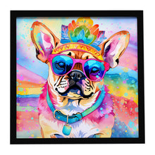 Load image into Gallery viewer, Pug Hippie Dawg Framed Metal Print