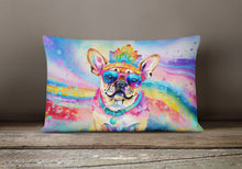 Load image into Gallery viewer, Pug Hippie Dawg Fabric Decorative Pillow