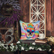 Load image into Gallery viewer, Pug Hippie Dawg Throw Pillow - 14x14 Decorative Pillow – Art for Your Home &amp; Patio