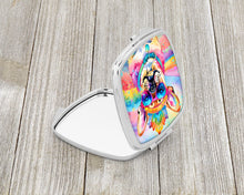 Load image into Gallery viewer, Pug Hippie Dawg Compact Mirror – Stylish Purse Mirror with Artistic Covers