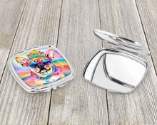 Load image into Gallery viewer, Pug Hippie Dawg Compact Mirror – Stylish Purse Mirror with Artistic Covers