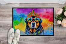 Load image into Gallery viewer, Rottweiler Hippie Dawg Doormat - 24x36 Decorative Floor Mat – Indoor/Outdoor Rug with Artistic Flair