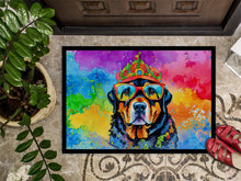 Load image into Gallery viewer, Rottweiler Hippie Dawg Doormat - 24x36 Decorative Floor Mat – Indoor/Outdoor Rug with Artistic Flair