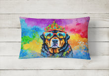 Load image into Gallery viewer, Rottweiler Hippie Dawg Fabric Decorative Pillow