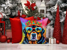 Load image into Gallery viewer, Rottweiler Hippie Dawg Throw Pillow - 14x14 Decorative Pillow – Art for Your Home &amp; Patio