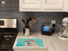 Load image into Gallery viewer, Samoyed Hippie Dawg Glass Cutting Boards – Durable, Decorative Kitchen Art Large