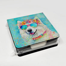 Load image into Gallery viewer, Samoyed Hippie Dawg PU Leather Note Paper Holder