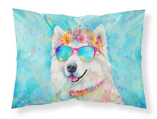 Load image into Gallery viewer, Samoyed Hippie Dawg Standard Pillowcase – Artistic Decorative Front, White Back