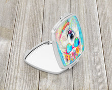 Load image into Gallery viewer, Samoyed Hippie Dawg Compact Mirror – Stylish Purse Mirror with Artistic Covers