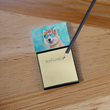 Load image into Gallery viewer, Samoyed Hippie Dawg Sticky Note Holder- Refiilable Desk Accessory Note Pad