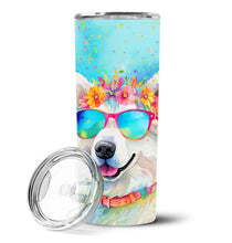 Load image into Gallery viewer, Samoyed Hippie Dawg Stainless Steel Skinny Tumbler