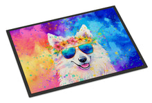 Load image into Gallery viewer, Samoyed Hippie Dawg Doormat - 24x36 Decorative Floor Mat – Indoor/Outdoor Rug with Artistic Flair