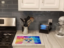 Load image into Gallery viewer, Samoyed Hippie Dawg Glass Cutting Boards – Durable, Decorative Kitchen Art Large