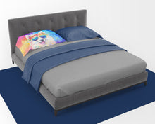 Load image into Gallery viewer, Samoyed Hippie Dawg Standard Pillowcase – Artistic Decorative Front, White Back