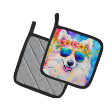 Load image into Gallery viewer, Samoyed Hippie Dawg Pot Holders - Set of 2 Decorative Kitchen Helpers | Made in the USA
