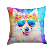 Load image into Gallery viewer, Samoyed Hippie Dawg Throw Pillow - 14x14 Decorative Pillow – Art for Your Home &amp; Patio