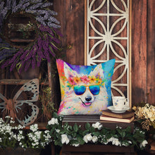 Load image into Gallery viewer, Samoyed Hippie Dawg Fabric Decorative Pillow