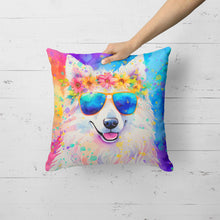 Load image into Gallery viewer, Samoyed Hippie Dawg Fabric Decorative Pillow