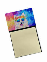 Load image into Gallery viewer, Samoyed Hippie Dawg Sticky Note Holder- Refiilable Desk Accessory Note Pad