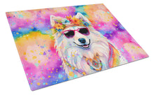 Load image into Gallery viewer, Samoyed Hippie Dawg Glass Cutting Boards – Durable, Decorative Kitchen Art Large