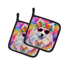 Load image into Gallery viewer, Samoyed Hippie Dawg Pot Holders - Set of 2 Decorative Kitchen Helpers | Made in the USA