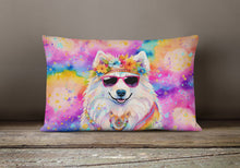 Load image into Gallery viewer, Samoyed Hippie Dawg Fabric Decorative Pillow