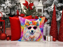 Load image into Gallery viewer, Samoyed Hippie Dawg Fabric Decorative Pillow