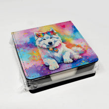 Load image into Gallery viewer, Samoyed Hippie Dawg PU Leather Note Paper Holder