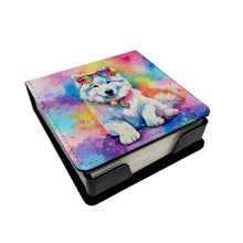 Load image into Gallery viewer, Samoyed Hippie Dawg PU Leather Note Paper Holder