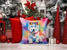 Load image into Gallery viewer, Samoyed Hippie Dawg Throw Pillow - 14x14 Decorative Pillow – Art for Your Home &amp; Patio