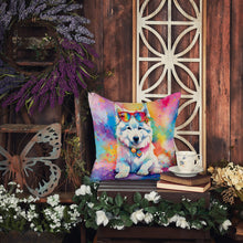 Load image into Gallery viewer, Samoyed Hippie Dawg Fabric Decorative Pillow