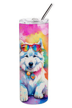 Load image into Gallery viewer, Samoyed Hippie Dawg Stainless Steel Skinny Tumbler