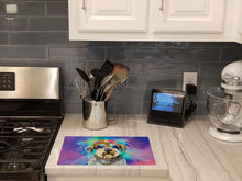 Load image into Gallery viewer, Schnauzer Hippie Dawg Glass Cutting Boards – Durable, Decorative Kitchen Art Large