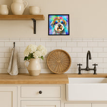 Load image into Gallery viewer, Schnauzer Hippie Dawg Framed Metal Print