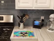 Load image into Gallery viewer, Schnauzer Hippie Dawg Glass Cutting Boards – Durable, Decorative Kitchen Art Large