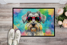 Load image into Gallery viewer, Schnauzer Hippie Dawg Doormat - 18X27 Indoor / Outdoor Rug | Made in USA