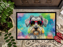 Load image into Gallery viewer, Schnauzer Hippie Dawg Doormat - 18X27 Indoor / Outdoor Rug | Made in USA
