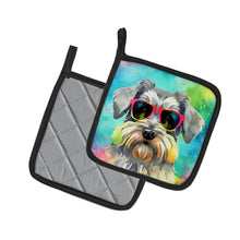 Load image into Gallery viewer, Schnauzer Hippie Dawg Pot Holders - Set of 2 Decorative Kitchen Helpers | Made in the USA