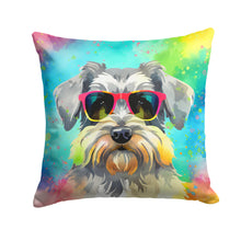Load image into Gallery viewer, Schnauzer Hippie Dawg Fabric Decorative Pillow