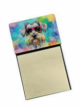 Load image into Gallery viewer, Schnauzer Hippie Dawg Sticky Note Holder- Refiilable Desk Accessory Note Pad