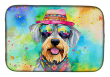 Load image into Gallery viewer, Schnauzer Hippie Dawg Dish Drying Mat