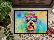 Load image into Gallery viewer, Schnauzer Hippie Dawg Doormat - 18X27 Indoor / Outdoor Rug | Made in USA