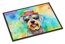 Load image into Gallery viewer, Schnauzer Hippie Dawg Doormat - 18X27 Indoor / Outdoor Rug | Made in USA