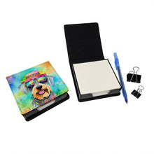 Load image into Gallery viewer, Schnauzer Hippie Dawg PU Leather Note Paper Holder