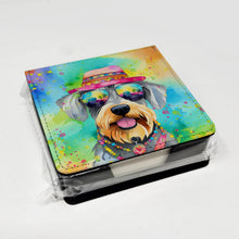 Load image into Gallery viewer, Schnauzer Hippie Dawg PU Leather Note Paper Holder