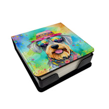 Load image into Gallery viewer, Schnauzer Hippie Dawg PU Leather Note Paper Holder